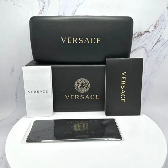 VERSACE Sunglasses New Black Gold Medusa Logo Special Project Dwayne Wade 55 mm - Picture 9 of 16